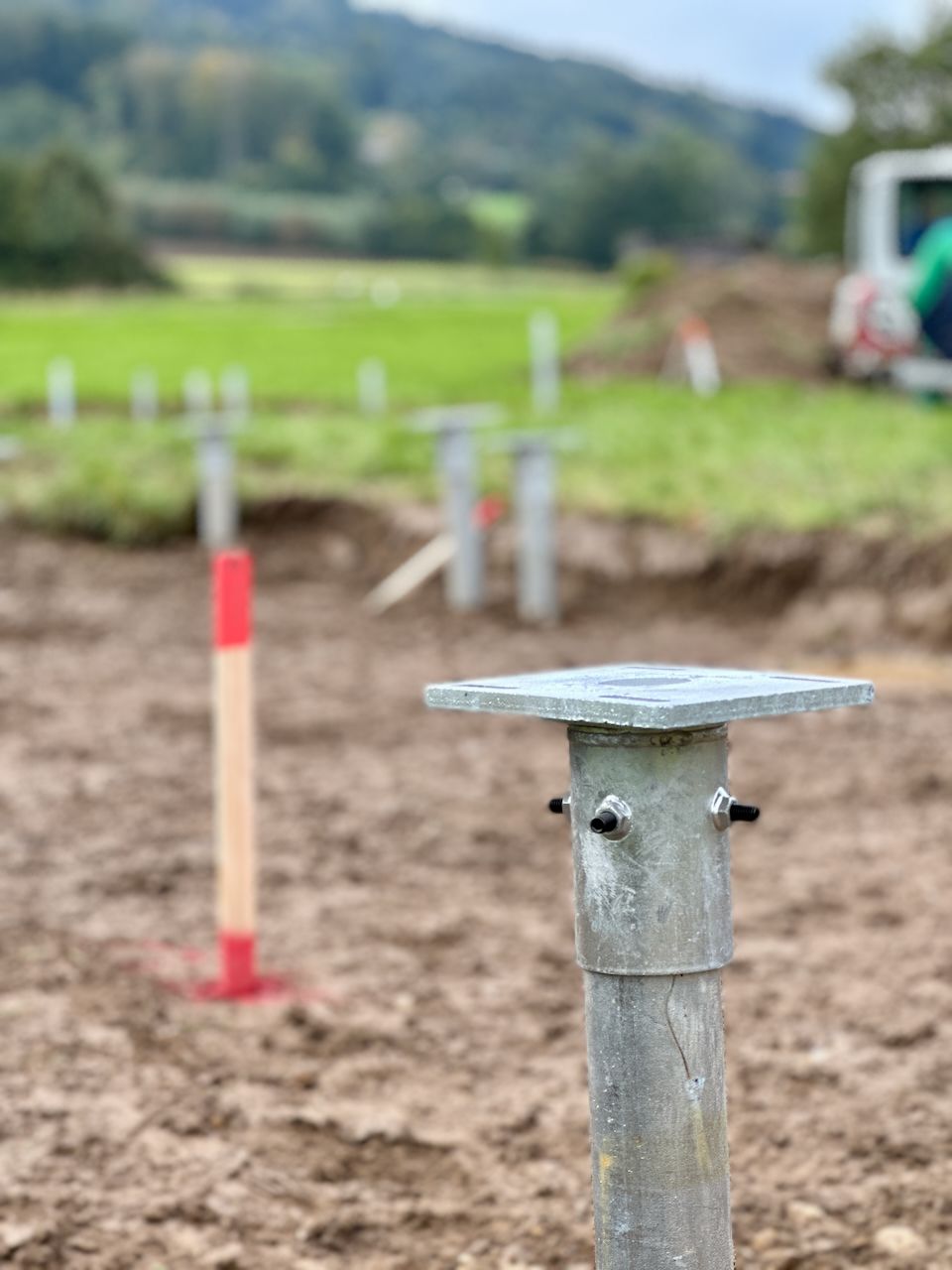 Schraubfundament Installation