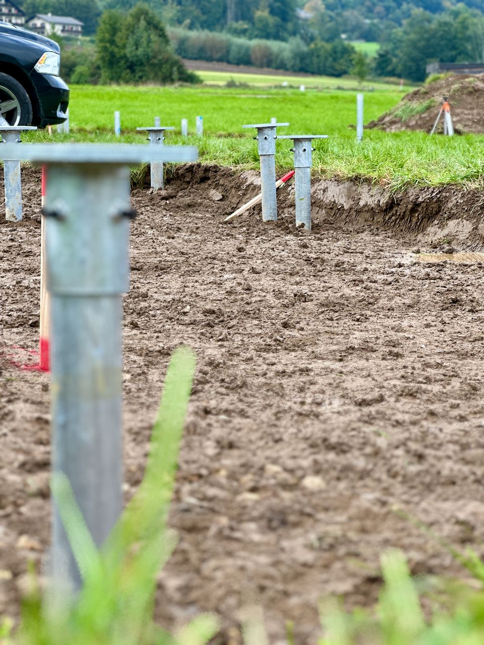 Schraubfundament Installation