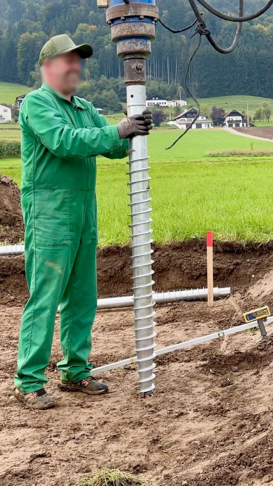 Schraubfundament Installation